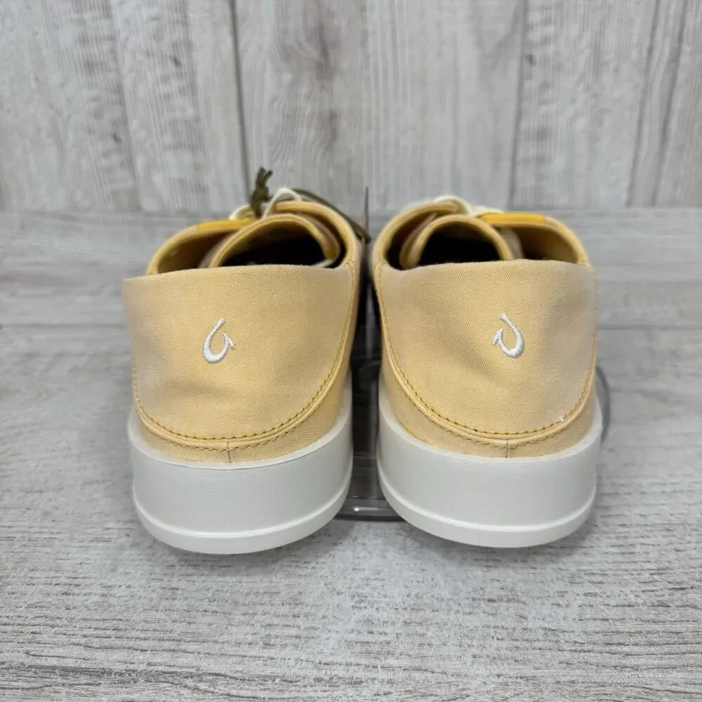 Olukai Tradewind Canvas Casual Shoes Mens Sz 11.5 Solar Glow/orange Sherbet New